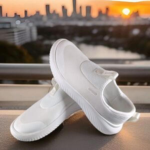 Crocs Mellow Ease Slip-On Comfort Shoe Men’s 13 (210500-143) White Mesh Upper